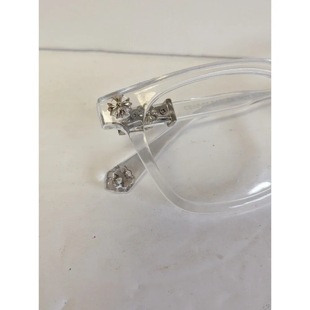 Chrome Hearts Clear Glasses Silver Cross Crystal Frames Eyewear 2273 53[]18-138